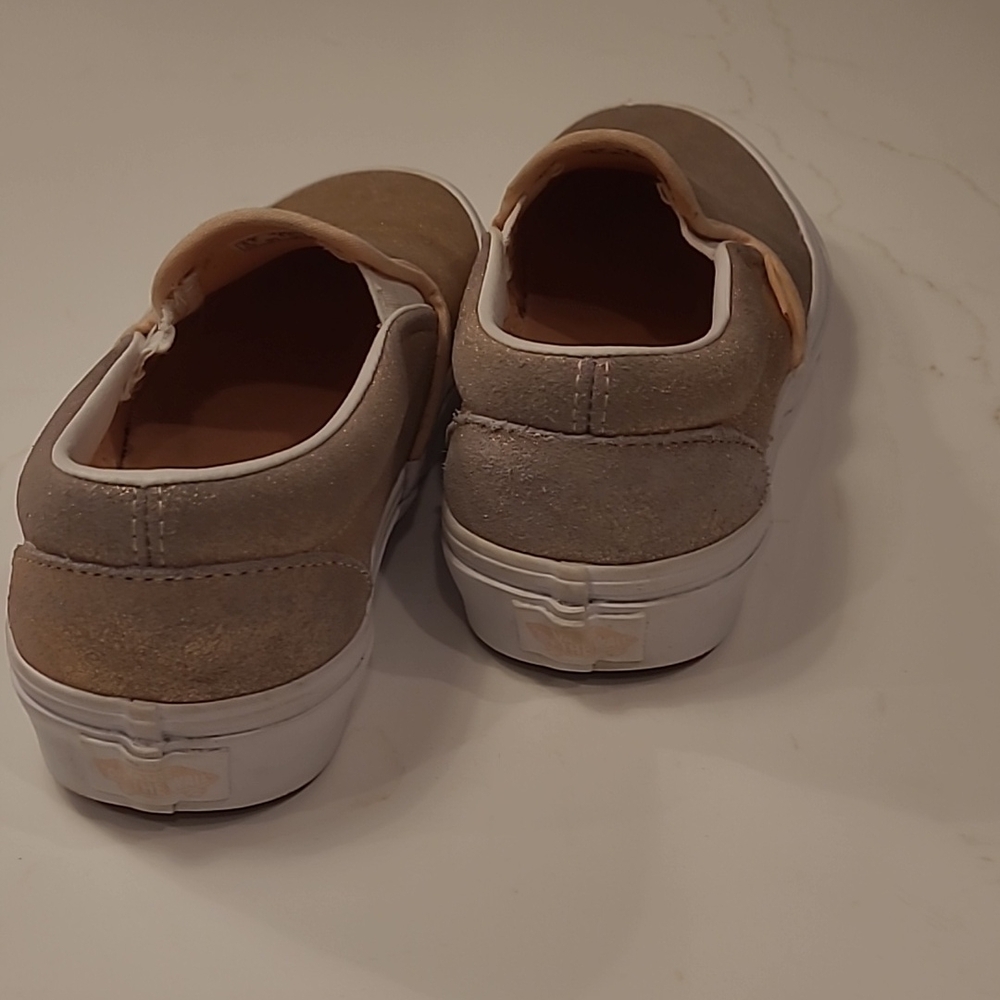 Vans Pink and Gold Slip-On Sneakers - Picture 3 of 12